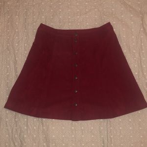Abercrombie & Fitch high waisted burgundy skirt
